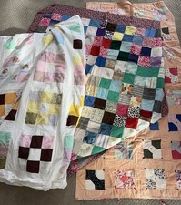 Vintage 3 Quilts Lot Square