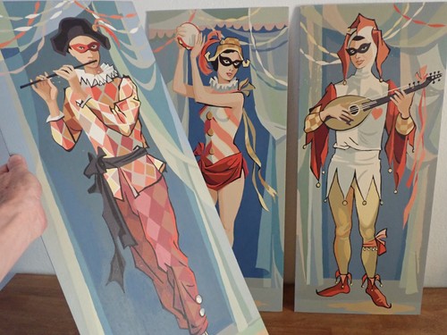 Dipinti artistici arlecchino - dipinti,