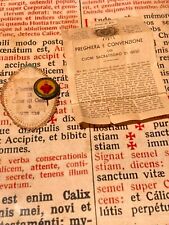 RARA RELIQUIA Sacro cuore St.G. Galgani: Splendido ricamo fatto a mano con spilla!