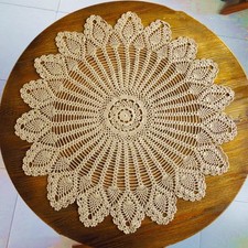 Tovaglia rotonda fatta a mano vintage all'uncinetto maglia cava per charm elegan