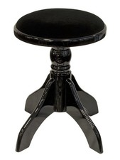 Sgabello pianoforte nero