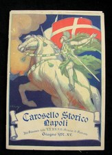 Giornale OPUSCOLO DEPLIANT Programma Corteo Carosello Storico DI NAPOLI 1937 