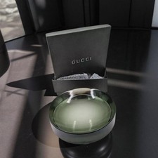 Piatto svuotatasche Gucci vintage vetro nero fumè con scatola originale