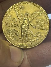 Moneda 50 Pesos De Oro 1947 De