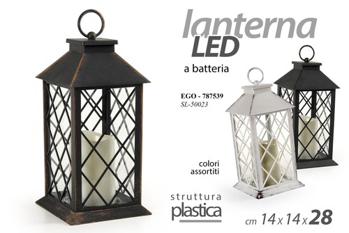 Lanterna plastica led cm - plastica,