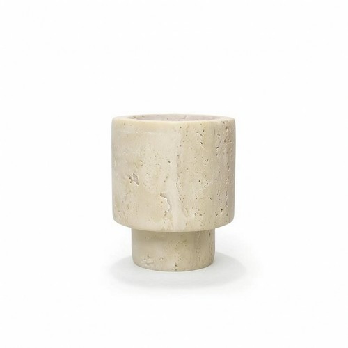 Vaso pietra con piedistallo - in,