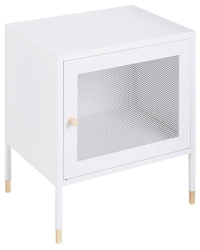 Comodino metallo bianco x - metallo, 45