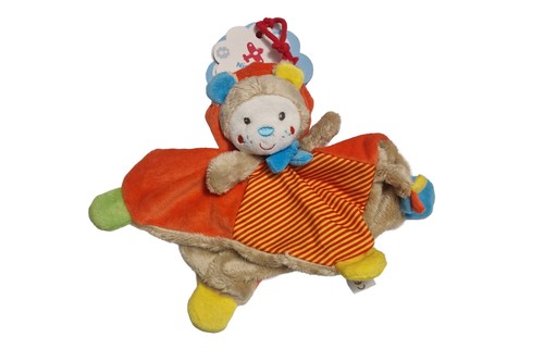 Doudou plat lion - orange, –