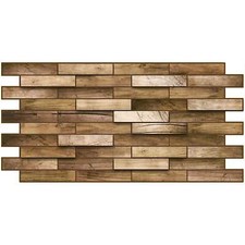 Pannelli 3D Rivestimento a parete in PVC effetto MATTONCINI DI LEGNO Realistici