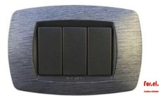 Master Modo Placca 3P Satinato Blu 39Tc523