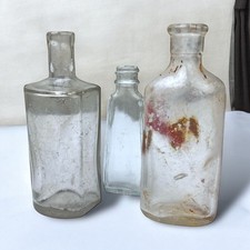 Lot of 3 Antique Vintage Glass