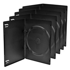 100 Custodie DVD-CD MediaRange BOX13-M Slim Nere Singole 7mm MACCHINABILI