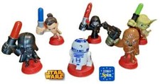 SERIE COMPLETA 6 PERS. - STAR WARS EUROSPIN FLASH HEROES - 3D LUCE -