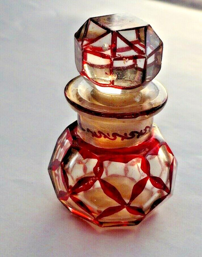 Antique scent bottle ruby - antique,