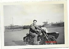 ANNI '50 SPLENDIDA FOTO ORIGINALE SIDECAR MOTO INGLESE  BSA cm 6,3 x 9