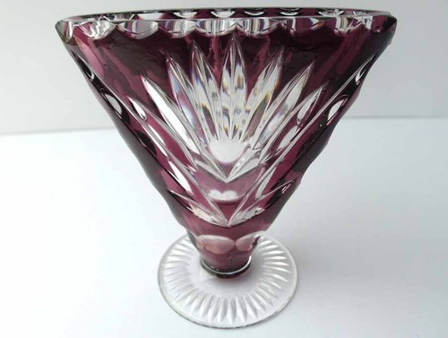 Vaso vetro viola - di, con