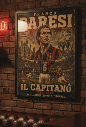 Poster franco baresi a5 - franco,