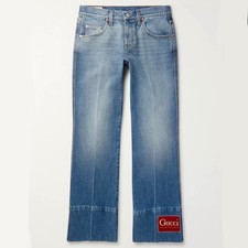 Jeans denim Gucci gamba larga