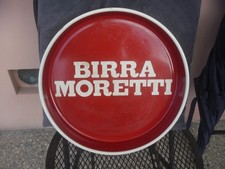 VASSOIO METALLO BIRRA MORETTI - diametro 35 - vintage secolo scorso