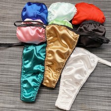 2Pcs Mens Silk Briefs Thong G