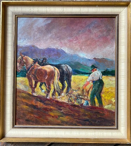 Dipinto olio undeutl - a,