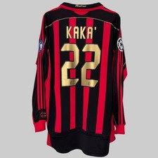 Maglia Kaka #22 AC Milan Retro 2006/07 Manica Lunga Home Calcio Calcio Nuova con etichette