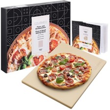 Pietra Refrattaria per Pizza 38x30cm Piastra Forno Cordierite Piano Refrattario