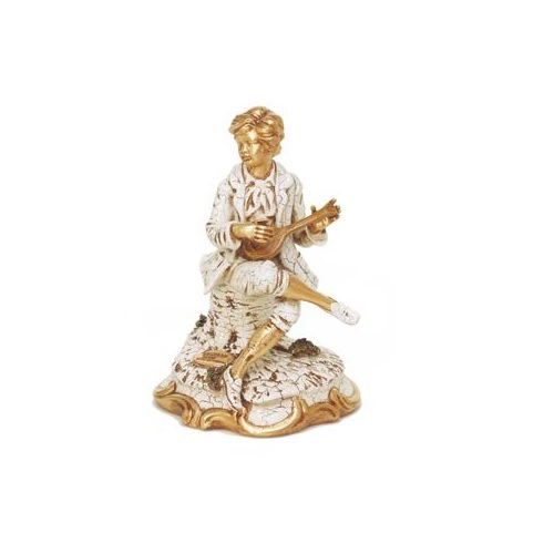 Statua pierino con mandolino - statua,