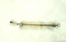 CURIOSA E RARA BILANCIA DI PRECISIONE BILANCINO A MOLLA IN VETRO VINTAGE ANTICO