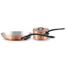 Mauviel M'Heritage M'150 CI Copper DeLuxe Set di Pentole 3 Pezzi,Manici in Ghisa
