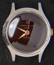 Orologio Ingersoll Triumph Quadrante Marrone Scuro Uomo Carica Manuale Vintage-- Funzionante