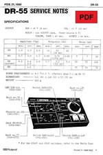 Boss DR-55 Service Manual with Electronic Schematics