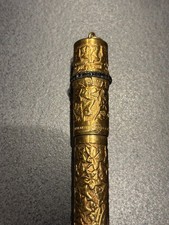 STILOGRAFICA WATERMAN IDEAL RIVESTITA ORO 18 K E ZAFFIRI, LIBERTY 1915 VINTAGE