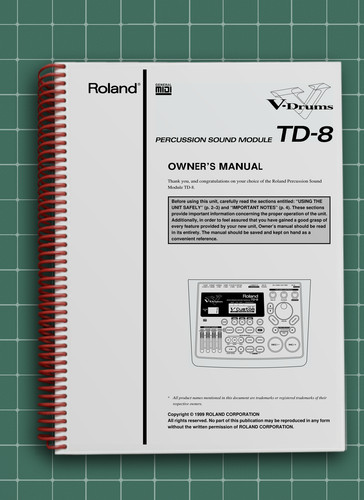Roland 2 in - td-8, manuale