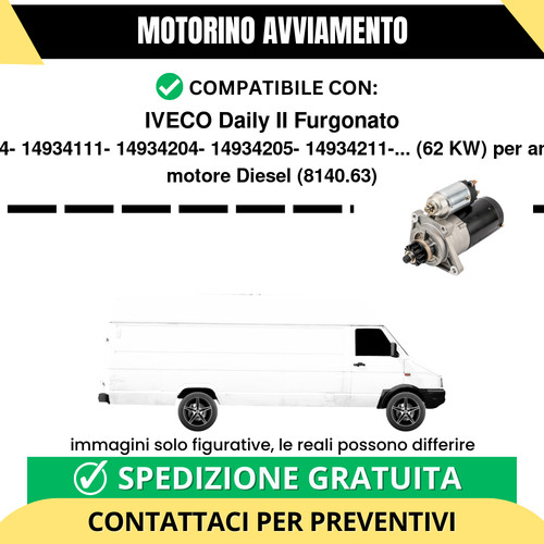 Motorino avviamento iveco - avviamento,