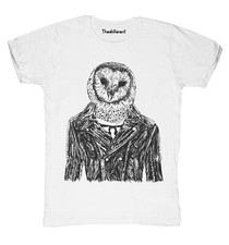 New T-Shirt Fiammata Uomo Gufo