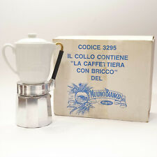 Caffettiera vintage italiana Moka caffè espresso Mulino Bianco 4 tazze