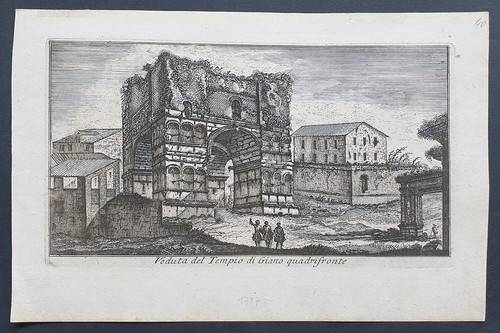 Stampa antica tempio giano
