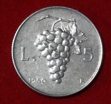 MONETA 5 LIRE UVA 1950