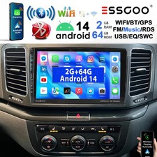 Autoradio 9" 2+64GB Android 14 GPS SAT Navigatore per Seat Alhambra 2 VW Sharan II 7N