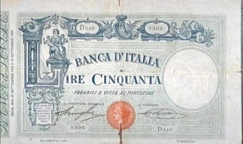 Rarassima banconota lire - rarassima, 50