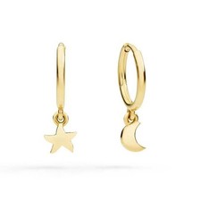 Orecchini Dodo Hoop Luna Stellina Oro Giallo DOC5032-UNIVE-0009G Earring Boccole