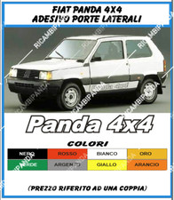 ADESIVO STICKER FIAT PANDA 4x4 SCRITTE LATERALI PORTIERE RICAMBIO COMPATIBILE