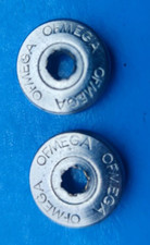 PIASTRE COPRI PEDIVELLA OTTONE CROMATO MARCA OFMEGA BICI VINTAGE