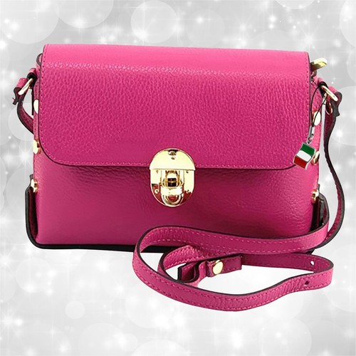 Borsa fucsia rosa pelle - , media