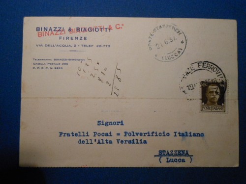 Cartolina commerciale firenze - commerciale,