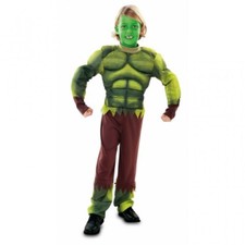 COSTUME HULK CARNEVALE BAMBINO VESTITO FYASA SUPEREROE VERDE MUSCOLOSO FORZUTO