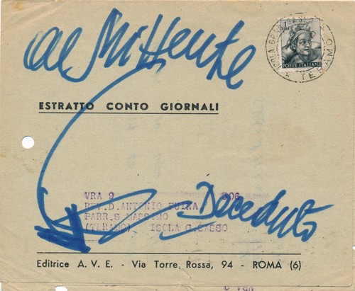 Italia 1961 estratto conto - italia,