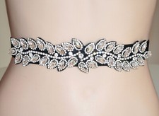 Cintura donna nera cristalli