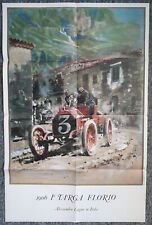 Poster Fiat 1906 Targa Florio & Fabrica Italiana doppia faccia 1970 Quattroruote